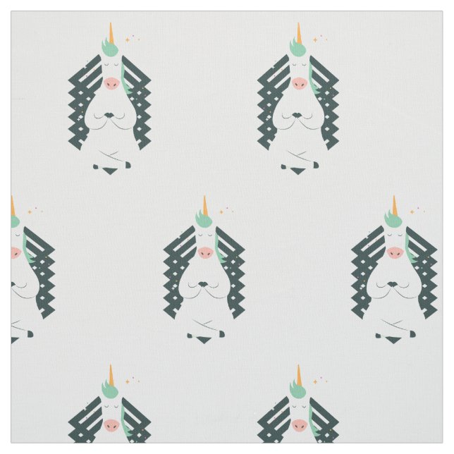 Tissu Licorne en posture de yoga (Échantillon)