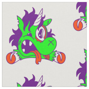 Tissu licorne halloween animal zombie déplaisant