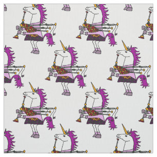 Tissu Licorne jouant des cornemuses