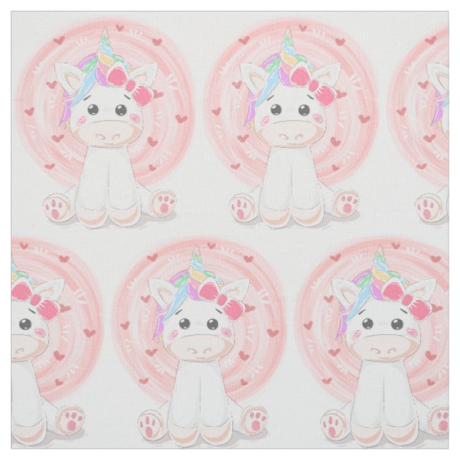 Tissu Licornes Licorne Fantaisiste Conte de Fées (Échantillon)