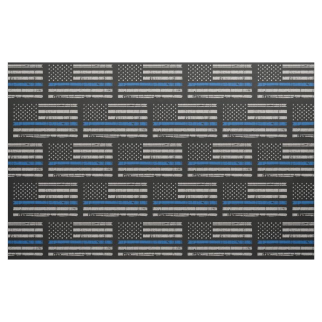 Tissu Ligne bleue mince de la police (Fat Quarter)