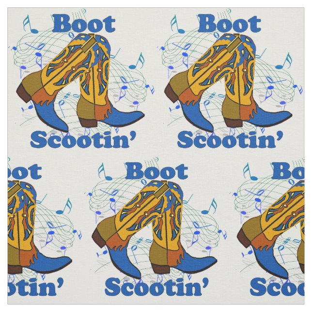 Tissu Ligne botte de cowboy de contredanse de danse (Échantillon)