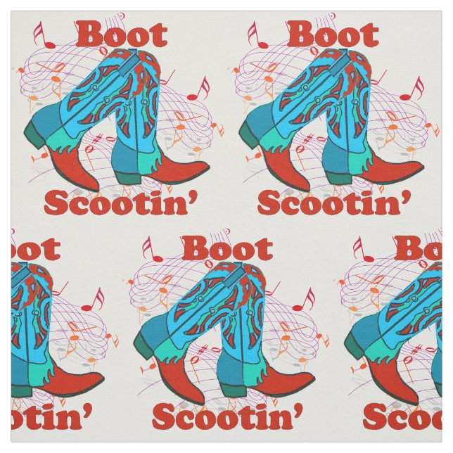 Tissu Ligne botte de cowboy de contredanse de danse (Échantillon)