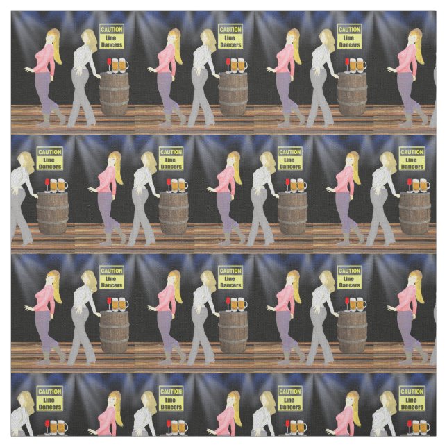 Tissu Ligne signe 2,4" de femmes de danse avec prudence (Échantillon)