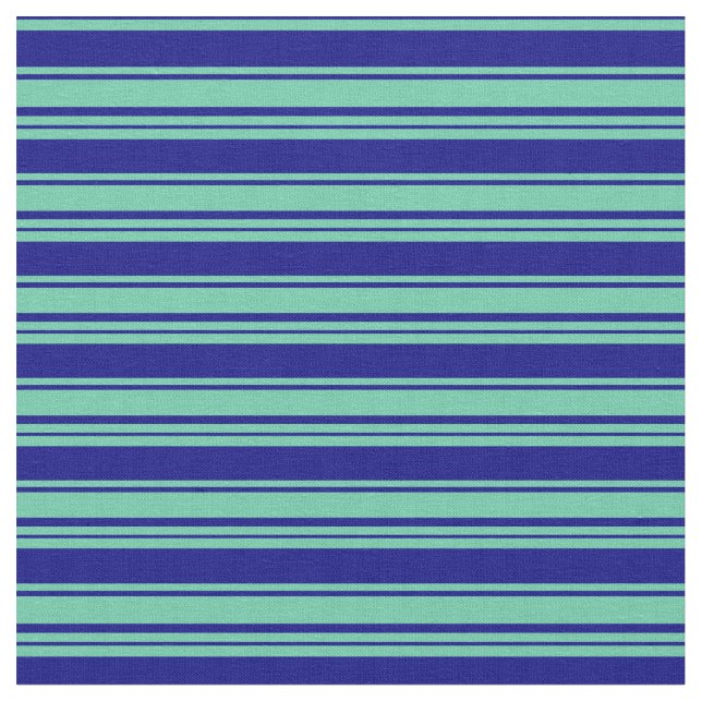 Tissu Lignes aquamarines et bleues (Fermer)