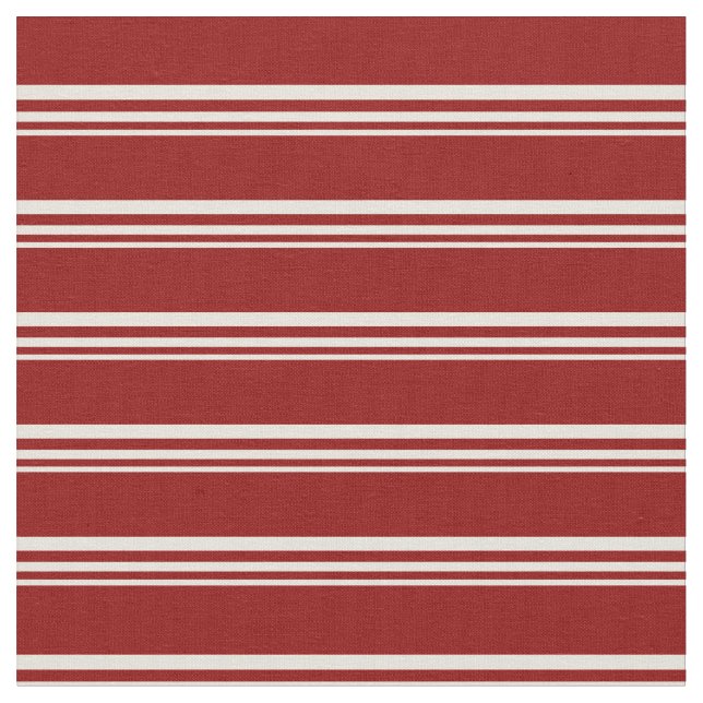 Tissu Lignes beige et rouge foncé (Fermer)