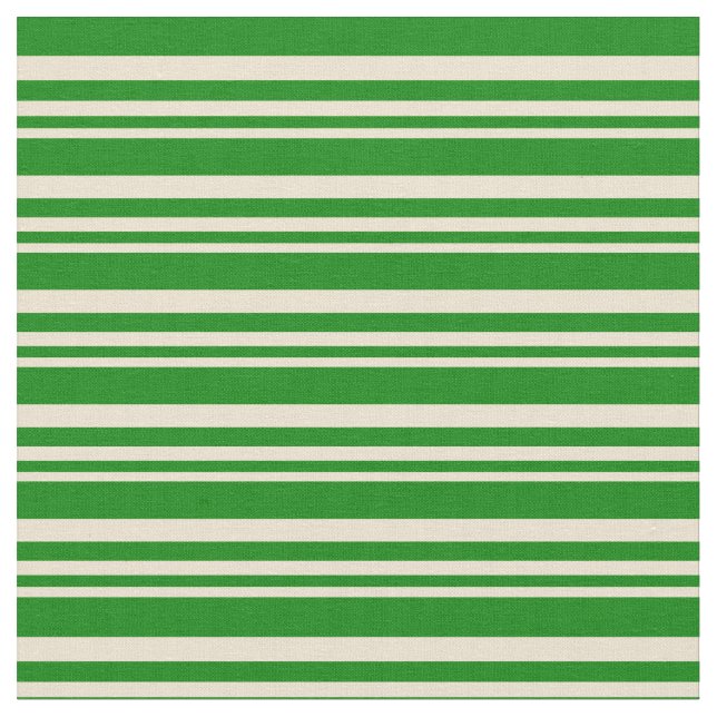 Tissu Lignes beige et verte (Fermer)