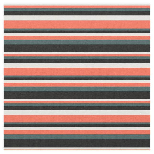 Tissu Lignes blanches, rouges, gris ardoise foncée et no (Fermer)