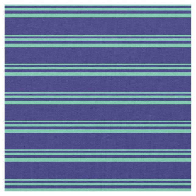 Tissu Lignes bleu Aquamarine et Midnight (Fermer)