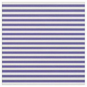 Tissu Lignes bleu ardoise foncée et crème à la menthe