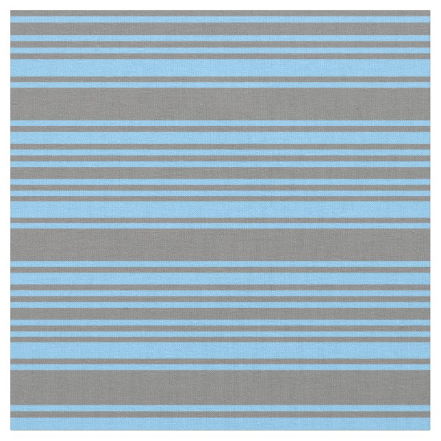 Tissu Lignes bleu ciel clair et gris (Fermer)