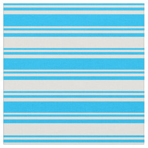 Tissu Lignes bleu ciel profond et jaune clair