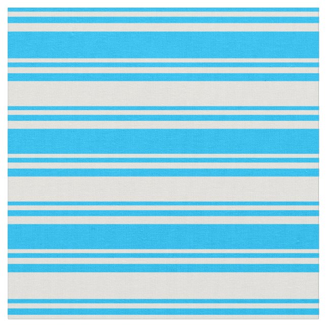 Tissu Lignes bleu ciel profond et jaune clair (Fermer)