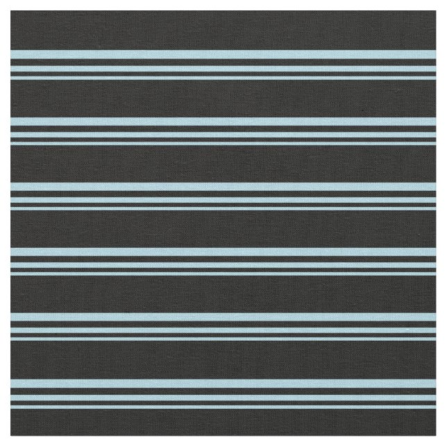 Tissu Lignes bleu clair et noir (Fermer)