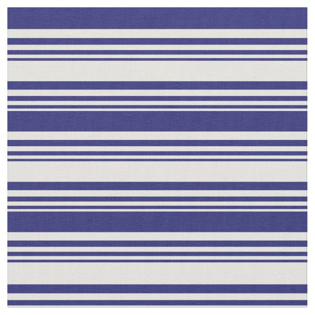 Tissu Lignes bleu clair jaune et bleu nuit (Fermer)