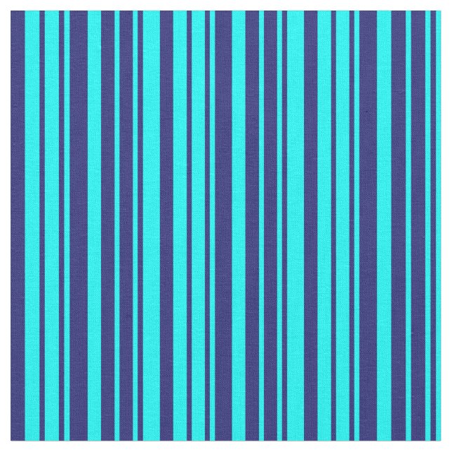 Tissu Lignes bleu cyan et nuit (Fermer)