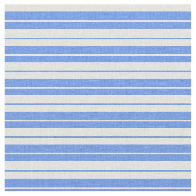 Tissu Lignes bleu fleur et jaune clair (Fermer)