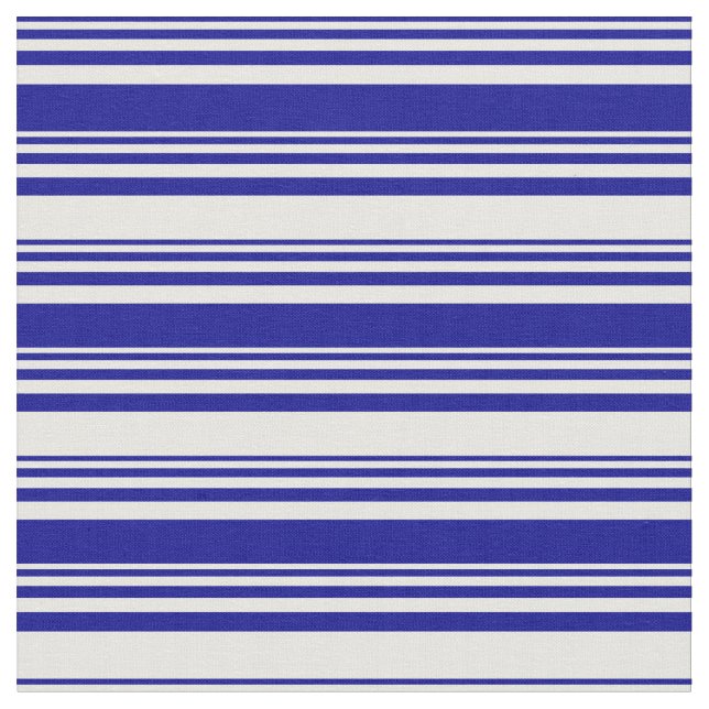 Tissu Lignes bleu foncé et crème à la menthe (Fermer)