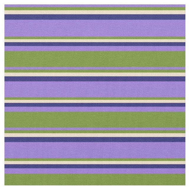 Tissu Lignes bleu pourpre, vert, bronzé et nuit (Fermer)