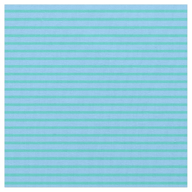 Tissu Lignes bleu turquoise et ciel clair (Fermer)