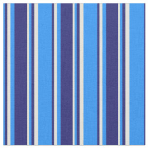 Tissu Lignes bleues, bleues et jaunes clairs
