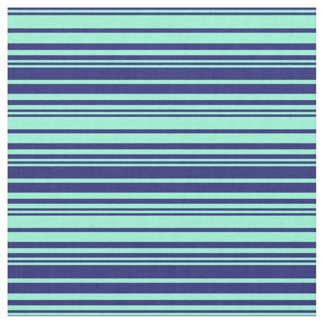 Tissu Lignes bleues et aquamarines de minuit (Fermer)