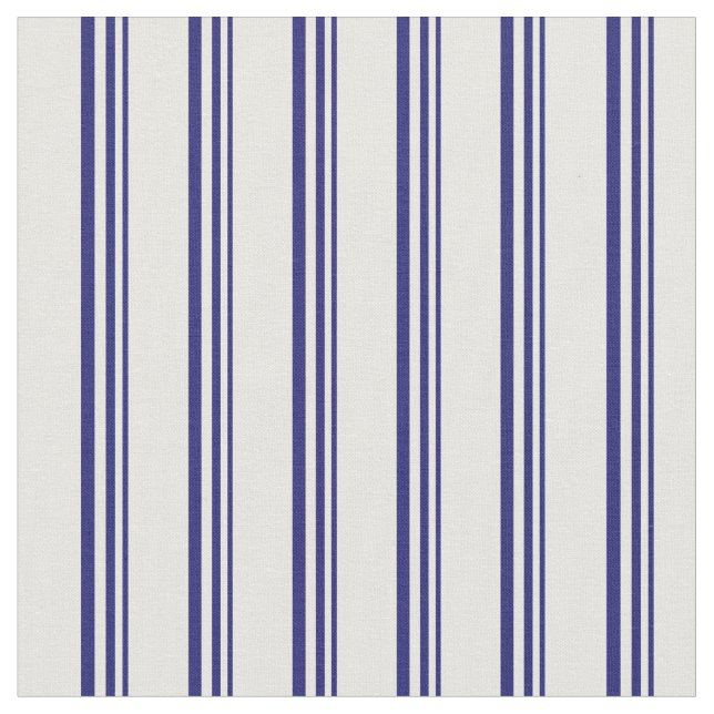 Tissu Lignes bleues et blanches de minuit (Fermer)
