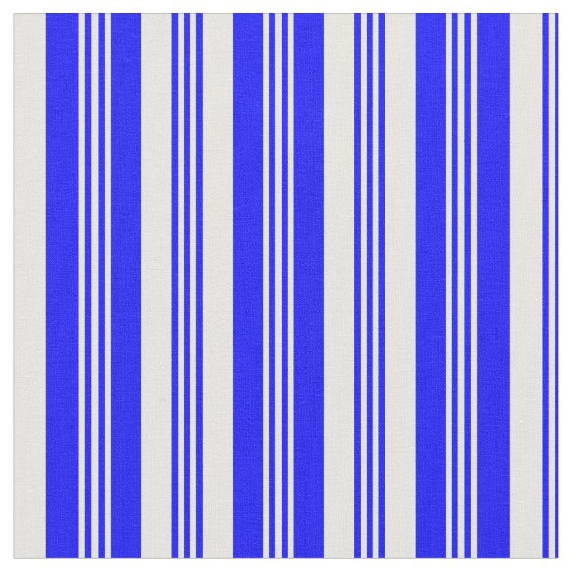 Tissu Lignes bleues et blanches/Motif de bandes (Fermer)