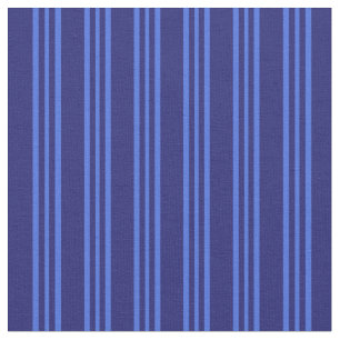 Tissu Lignes bleues et bleues royales de minuit