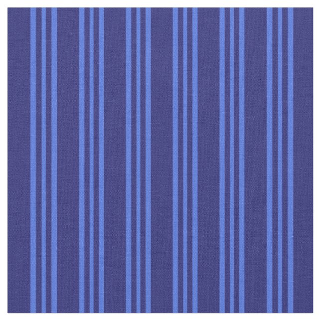 Tissu Lignes bleues et bleues royales de minuit (Fermer)