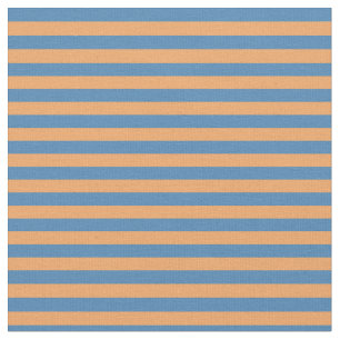 Tissu Lignes bleues et Brown/Motif de bandes