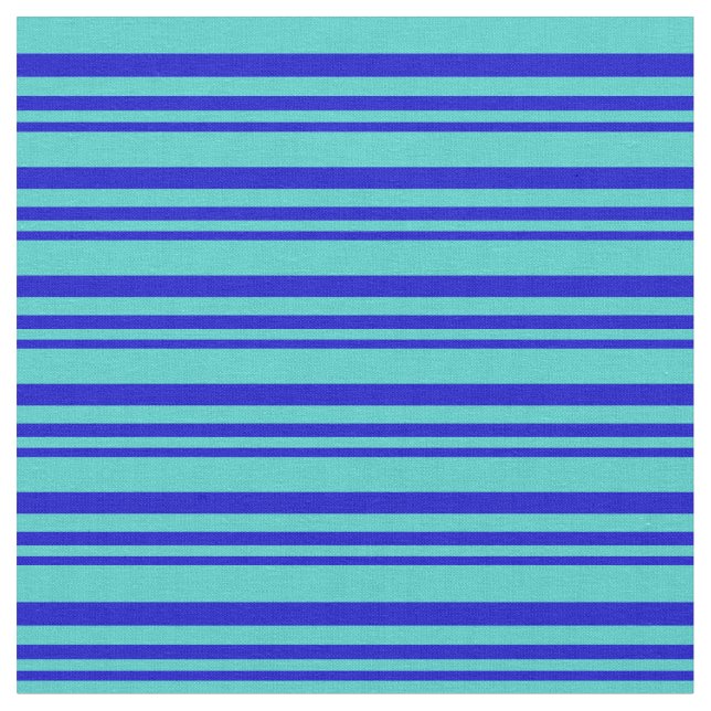 Tissu Lignes bleues et turquoise (Fermer)