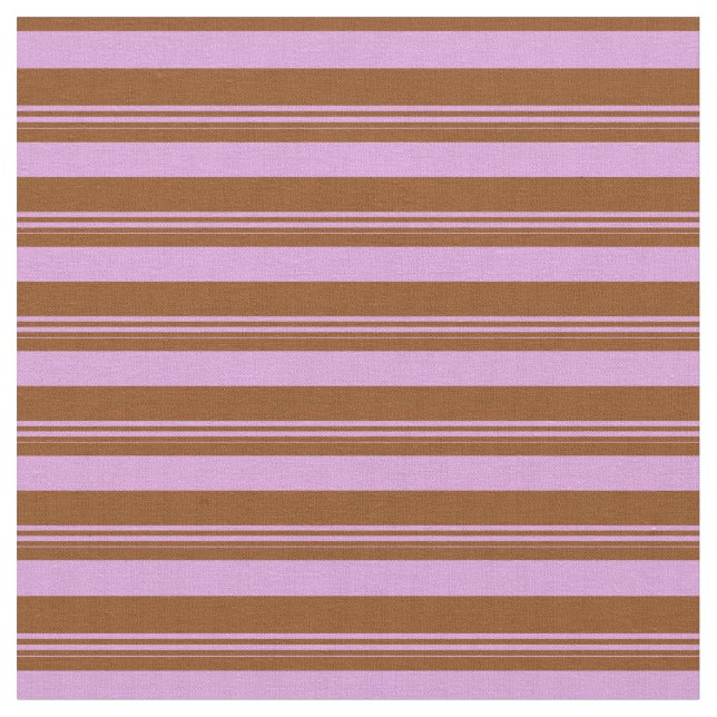 Tissu Lignes Brown et de couleur prune (Fermer)
