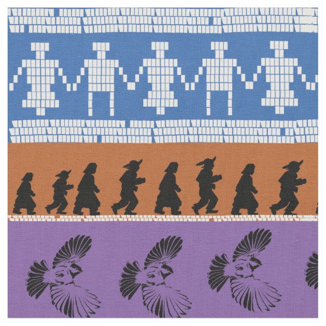 Tissu Lignes cherokee (Fermer)