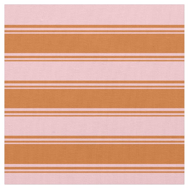 Tissu Lignes couleur chocolat et rose (Fermer)