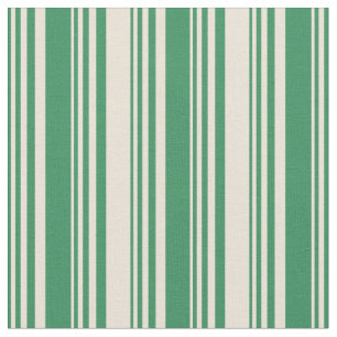 Tissu Lignes couleur vert mer et bisque