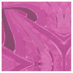 Tissu Lignes courbes soyeuses abstraites en rose