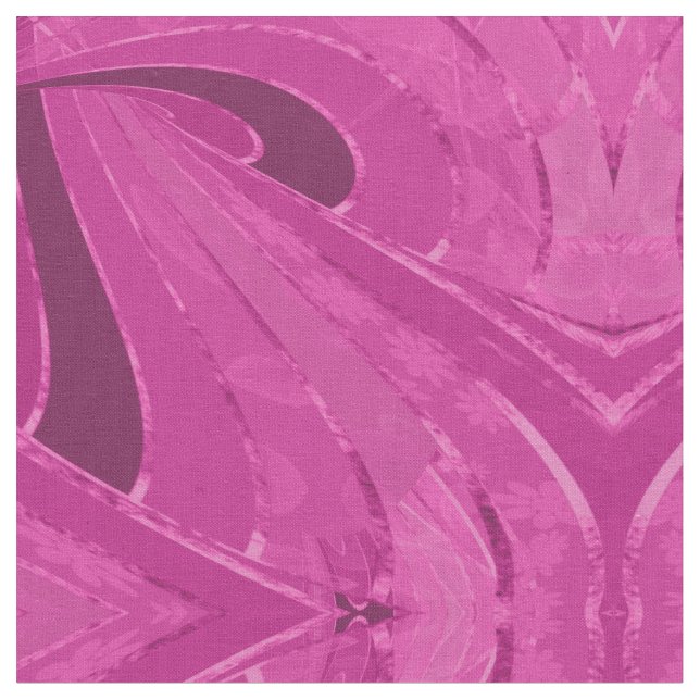 Tissu Lignes courbes soyeuses abstraites en rose (Fermer)