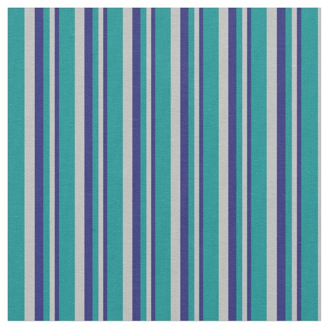 Tissu Lignes Cyan bleu nuit, gris et foncé (Fermer)