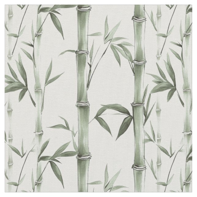 Tissu Lignes de bambou vert (Fermer)