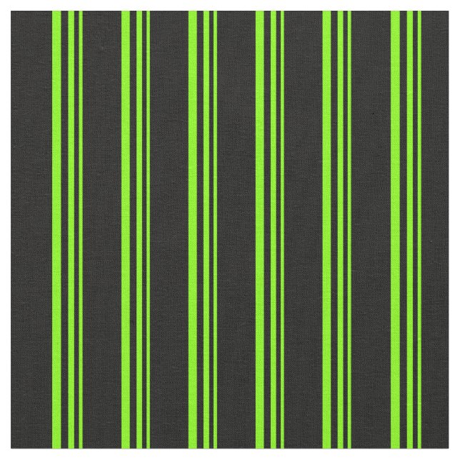 Tissu Lignes de Chartreuse et de Couleur Noire (Fermer)