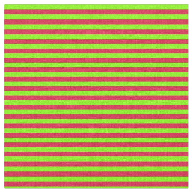 Tissu Lignes de couleur Chartreuse et Crimson (Fermer)