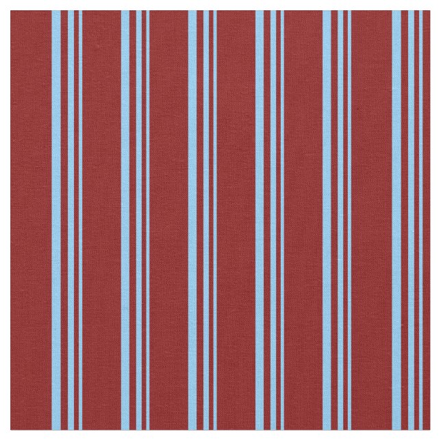 Tissu Lignes de couleur ciel bleu clair et marron (Fermer)
