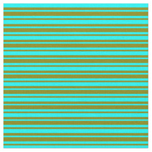 Tissu Lignes de couleur cyan et verte