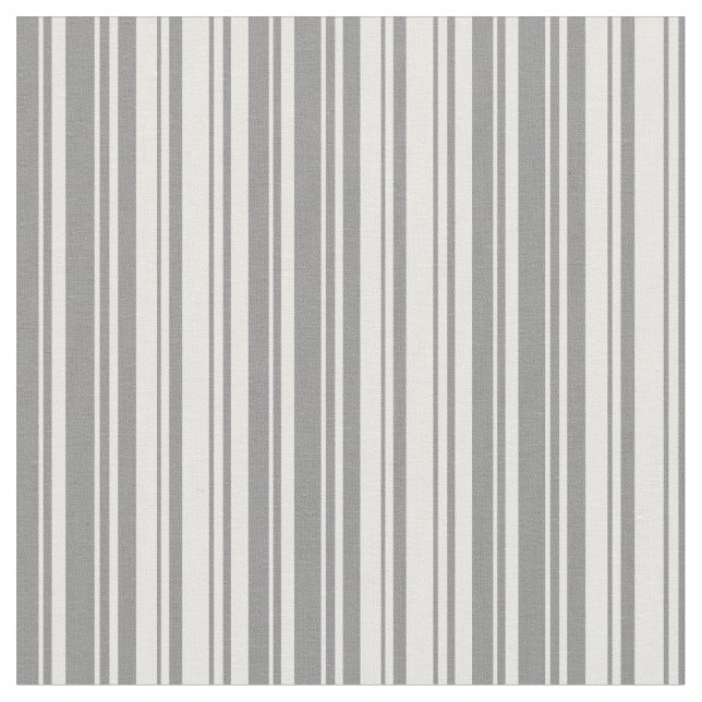 Tissu Lignes de couleur gris et blanc (Fermer)