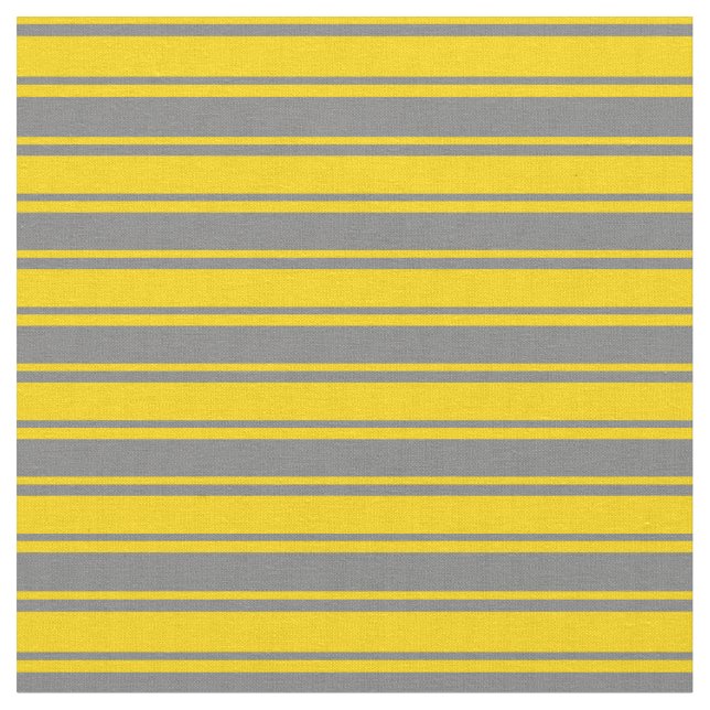 Tissu Lignes de couleur gris et jaune (Fermer)