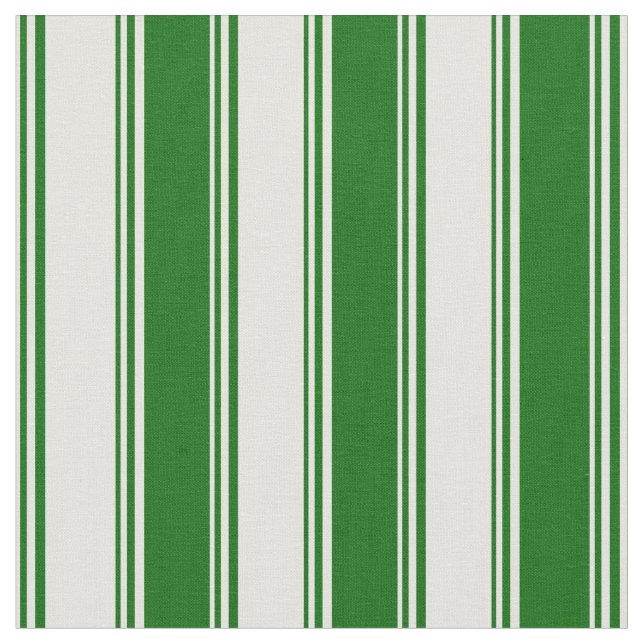 Tissu Lignes de couleur jaune clair et vert foncé (Fermer)