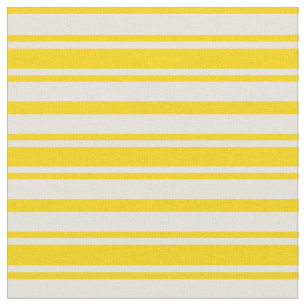 Tissu Lignes de couleur jaune et beige Motif