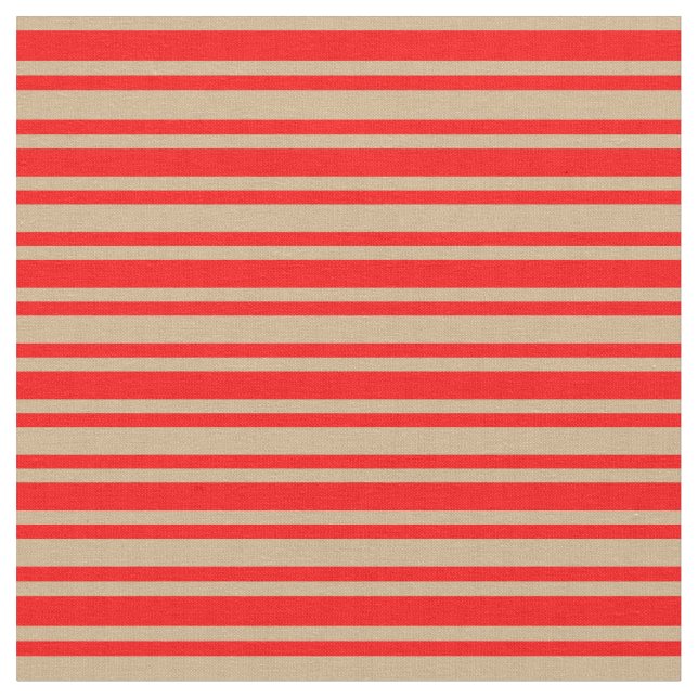 Tissu Lignes de couleur rouge et brun (Fermer)