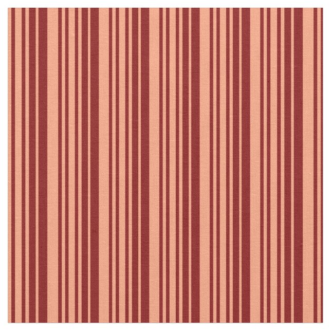 Tissu Lignes de couleur Saumon clair et marron (Fermer)
